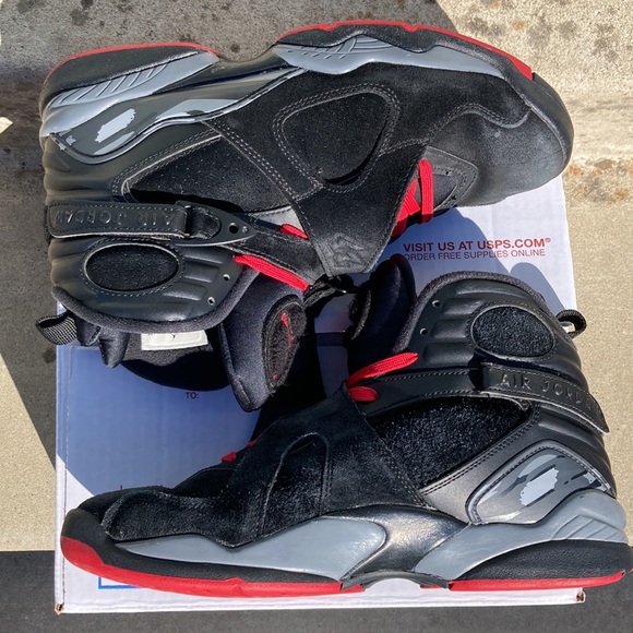 Air AJ Jordan Retro 8 "Bred-Black Cement" - Picture 3 of 11